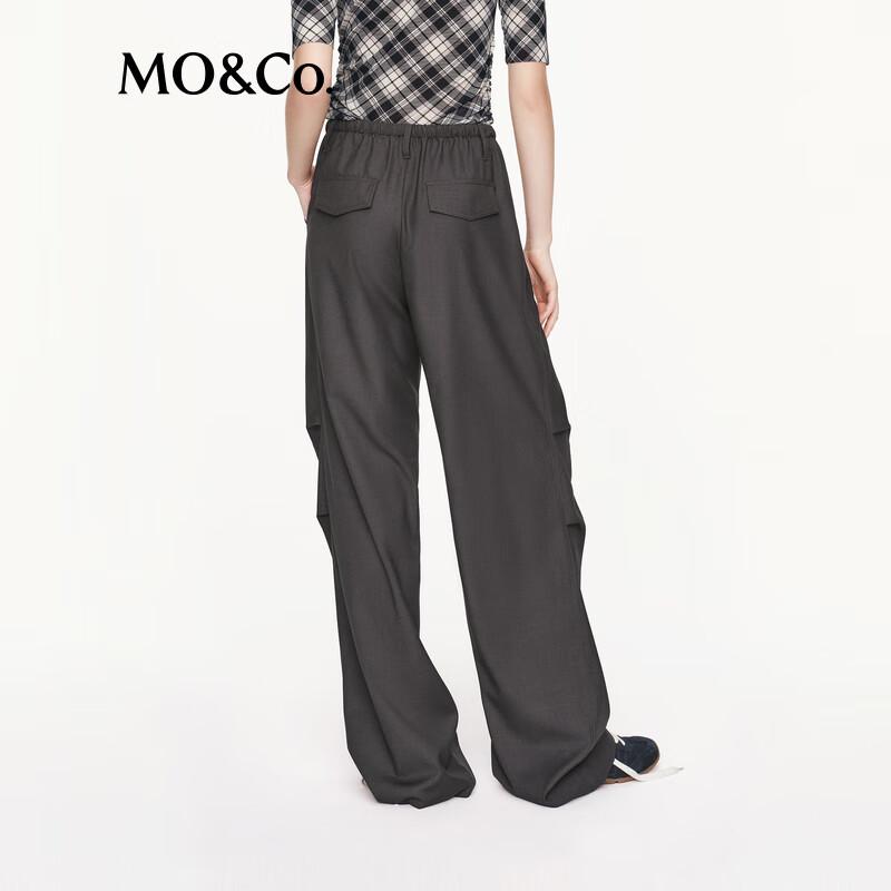 MO&Co. Deconstructed Drawstring Low-Waist Pleated Pants