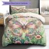 Butterfly in Flower Bushes  Pattern Bedding Quilt Set Quilt Cover Pillowcase Home Decoration  Gift (1 * duvet cover + 2 * pillowcase, without core)