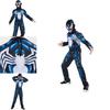 Costume Outfit per Bambini Ragazzi Venom Simbionte Spider-man con Lavorazione Raffinata e Maschera Rimovibile