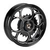 Front & Rear Wheel Rim Set 3.0x12" Black For Vespa Sprint Primavera 50 125 150