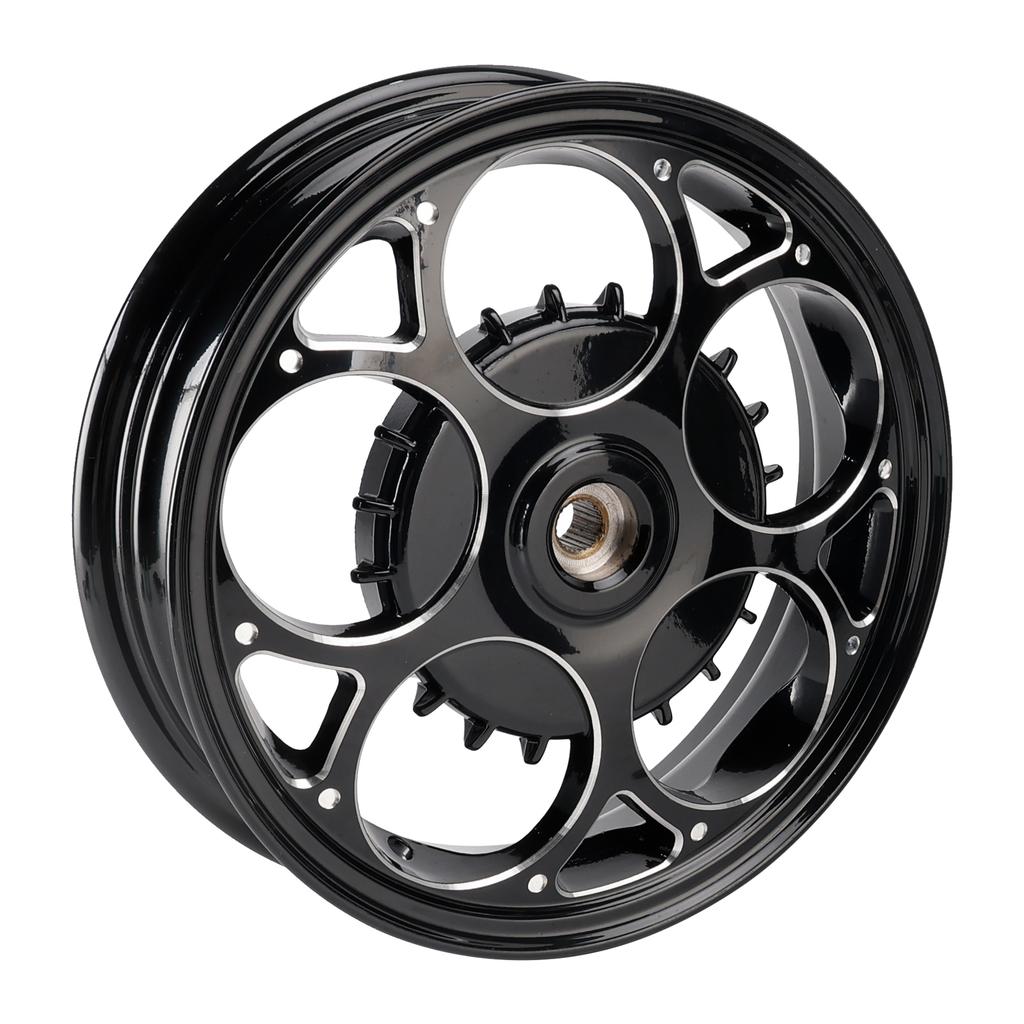 Front & Rear Wheel Rim Set 3.0x12" Black For Vespa Sprint Primavera 50 125 150