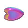 Nail Art Display Board Stainless Steel Heart Shape Cosmetic Makeup Manicure Tips Color Mixing  