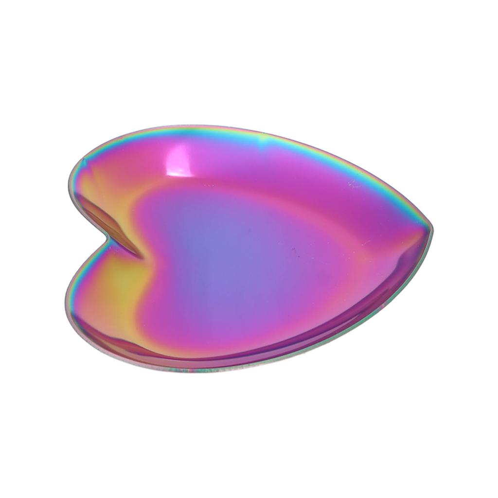 Nail Art Display Board Stainless Steel Heart Shape Cosmetic Makeup Manicure Tips Color Mixing