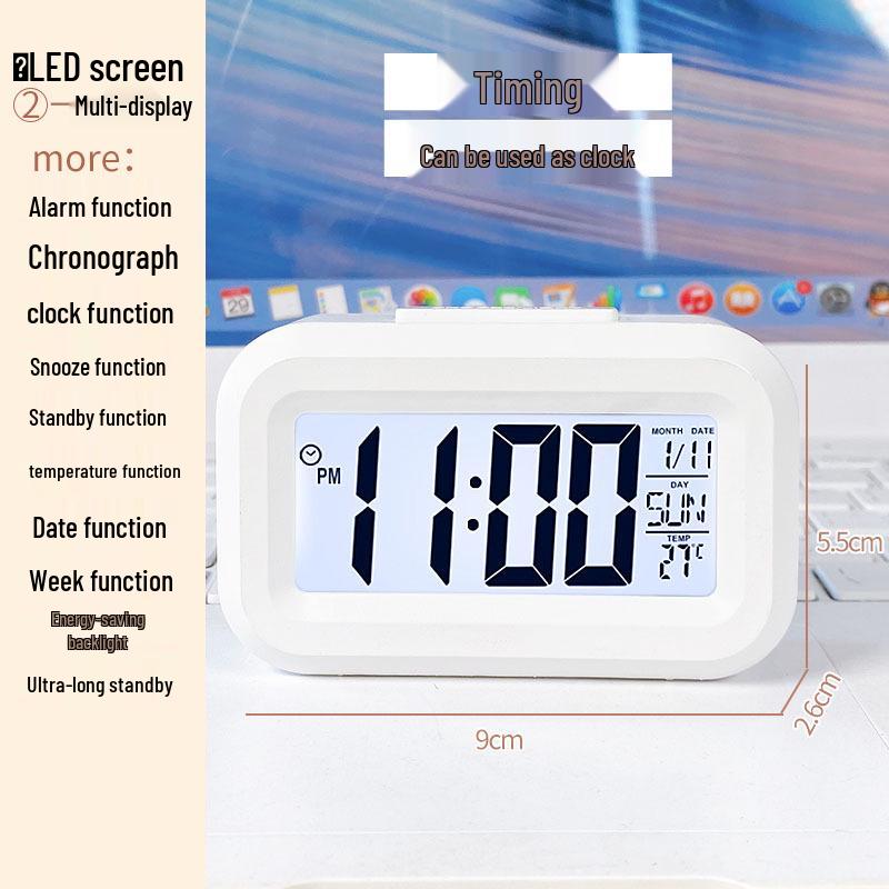 Smart Multi-functional Desktop Alarm Clock with Mute Mode and Long Battery Life