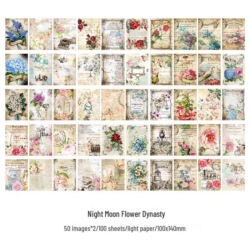 Flourishing Echo: Retro European & American Journal DIY Background Paper