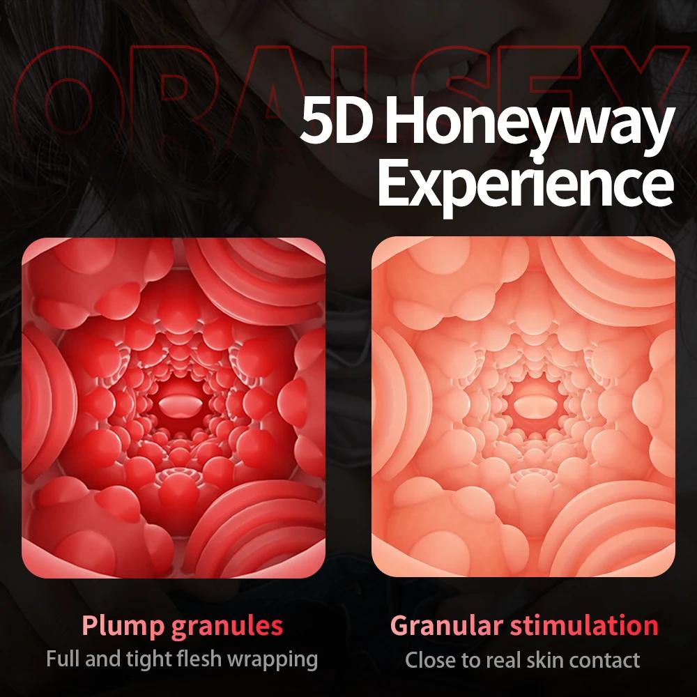 Vibrator Oral Sex Automatic Male Masturbator For Men Tongue Licking Blowjob Vagina Pocket Pussy Penis Oral Sex Toy For Adult Men