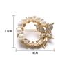 Pearl And Rhinestone Circle Brooches Trendy Elegant Butterfly Brooch Pins Gifts