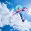 High Quality Polyester Triangular Kite With Long Tail Underwater Series Dolphin Mermaid Kite For Easy Flying