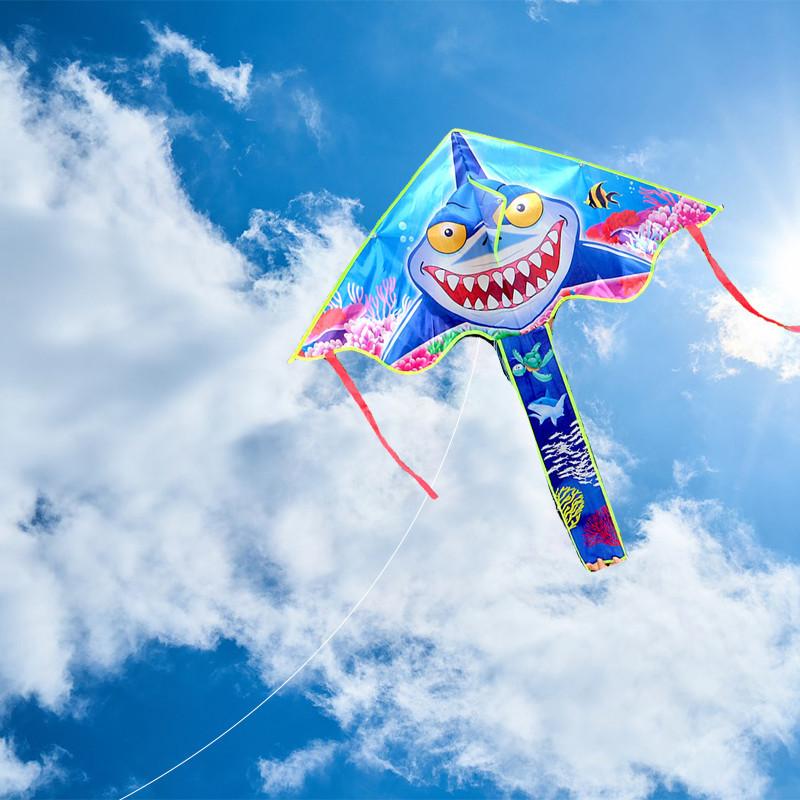 High Quality Polyester Triangular Kite With Long Tail Underwater Series Dolphin Mermaid Kite For Easy Flying