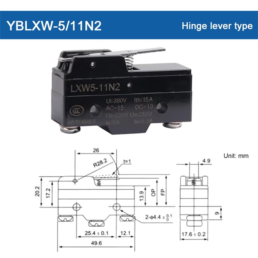 1Pcs 250VAC Travel Switch Microswitch  for Mechanical Travel Limit Control