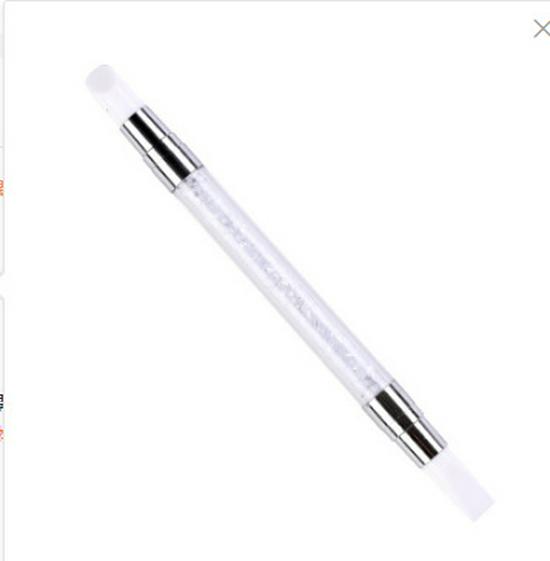 Double-Ended Silicone Nail Art Pen for Dotting, Shaping, and Rhinestone Application
