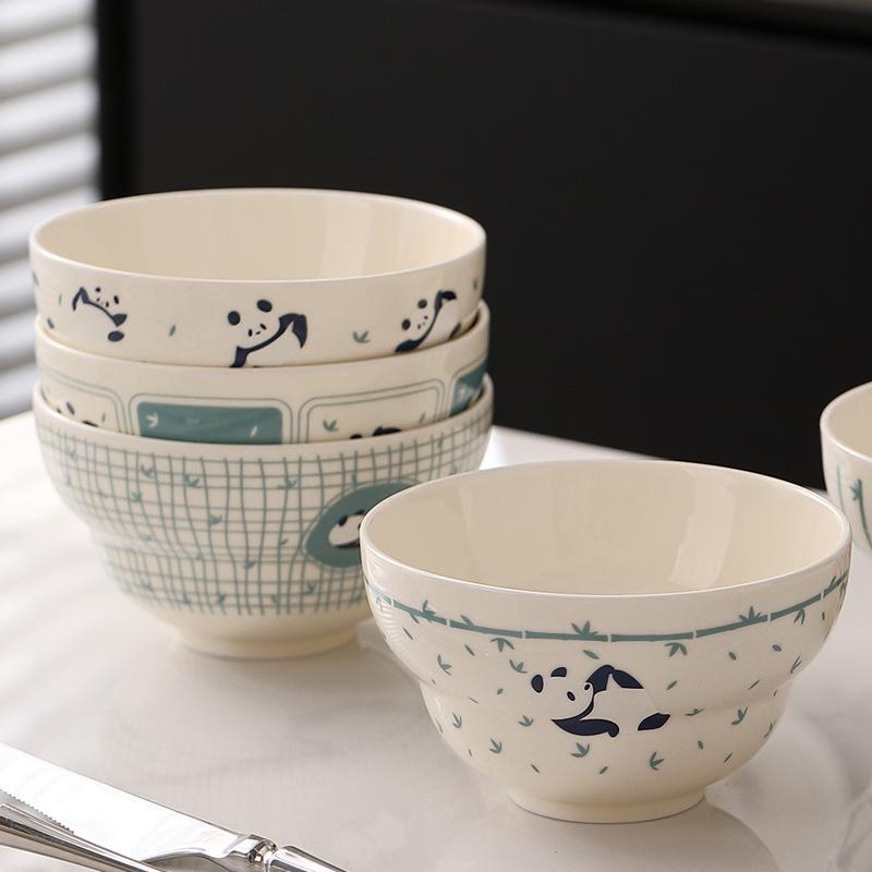 2024 Cute Ceramic Rice and Noodle Bowl Gift Set - High-End Tableware Collection.