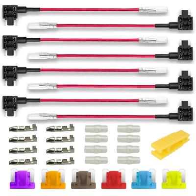 Kiligen 8 Pieces 12V-24V Mini Low Profile Car Flat Fuse