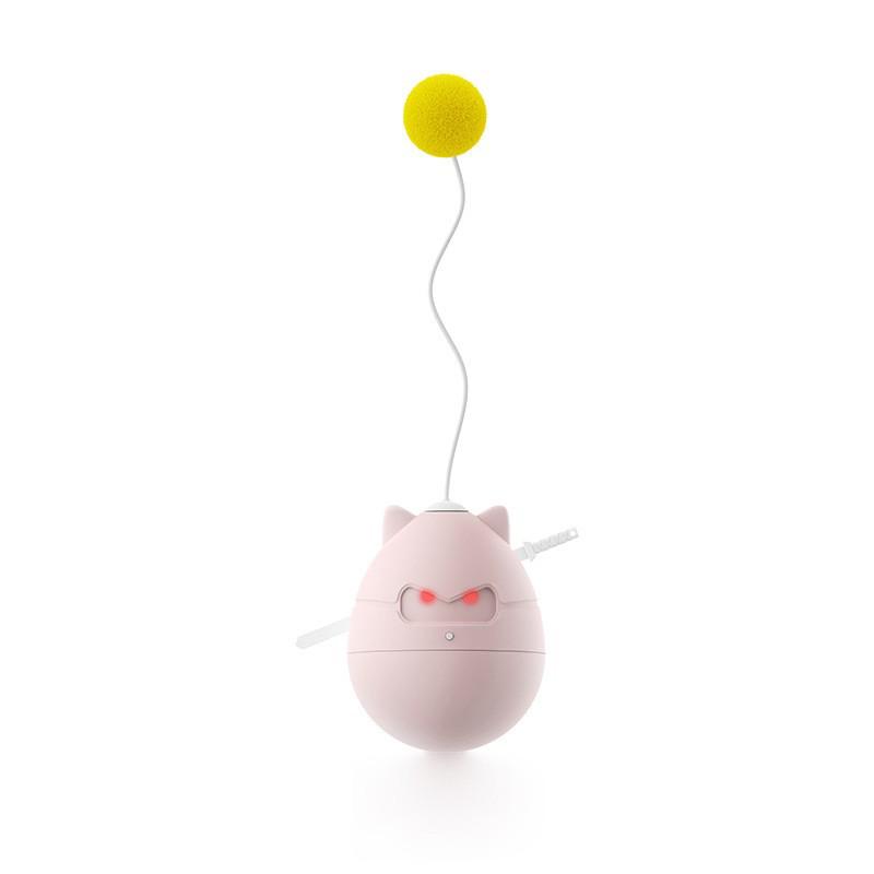 Roly-Poly Rotating Cat Teaser - Timed Pet Companion Toy Chinese Version