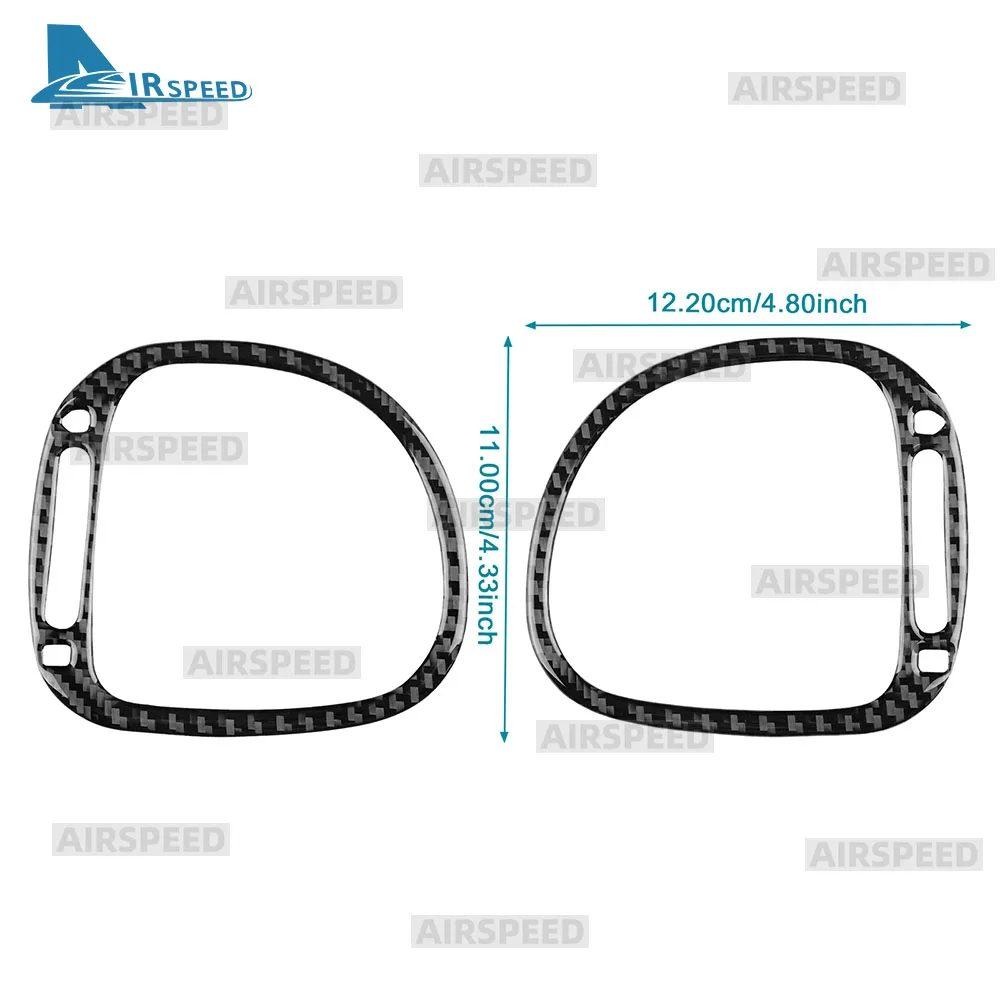 Real Soft Carbon Fiber Sticker For Peugeot 206 2001 2002 2003 2004 2005 2006 2007 2008 2009 2010 Car Side Air Outlet Frame