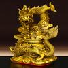 Feng Shui Copper Dragon Figurine Treasure Vase Dragon Office Home Living Ornament