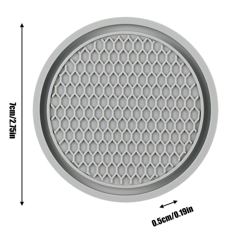 Car Coasters Vehicle Interior Cute Honeycomb Cup Mat Anti-Slip Auto Car Cup Holder Insert Coasters Universal Vehicle