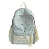 Schoolbag new high-value, fresh, sweet, literary and cute backpack, light travel for junior high school students, large capacity, backpack.