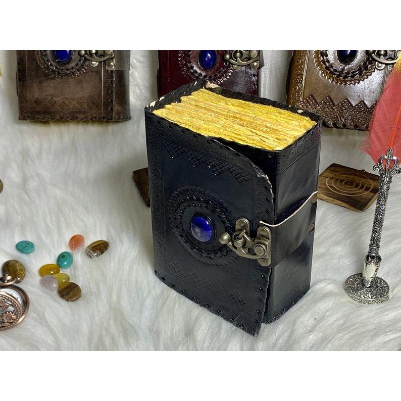 Leather Journal Celtic Stone Vintage Blank Spell Book of Shadows Junk Journal Grimoire Journal Handmade Journal Gifts for Him Her
