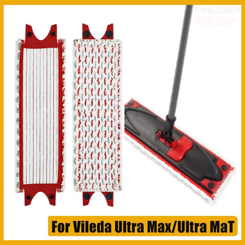 Microfiber Floor Mop Pads For Vileda Ultra Max Replacement Flat Mop Cloth Quick Drying Machine Washable Reusable Cleaning Parts