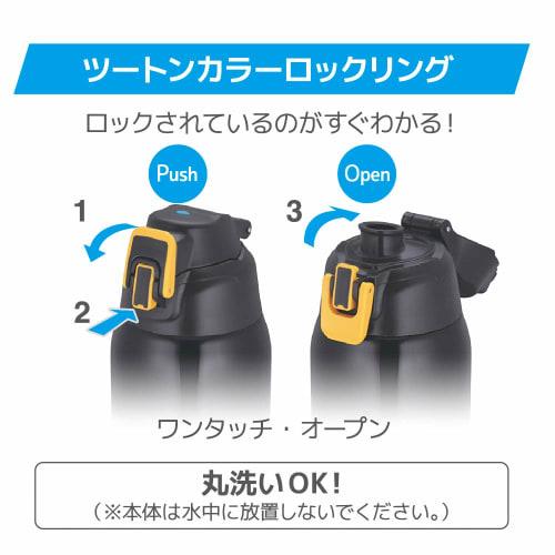 Thermos Vacuum Insulated Sports Bottle, 1.5L, Black Orange, Keeps Drinks Cold Only, FHT-1501F BKOR