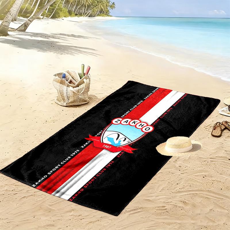 Zakho Sport Club Print Beach Towel, Large Soft Quick Dry Towel for Beach Camping Swimming