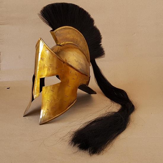 Spartan Helmet Knight Black Plume of Sparta Leonidas 300 Movie Helmet Greek Helmet Best Gift