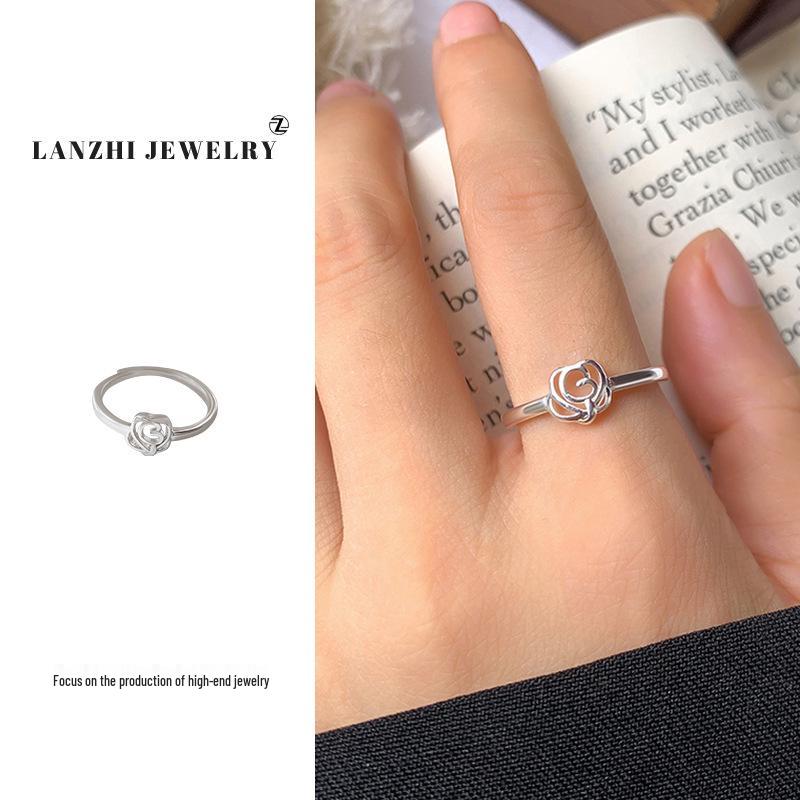 

Кольцо из снежного серебра Ланьчжи: Милый, Простой, Универсальный Стерлинговое серебро 925 пробы, Устойчивый к потускнению, В японском и корейском стиле, Регулируемый для женщин. Adjustable Opening