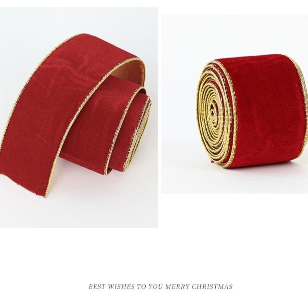 New 2m Christmas Ribbon Xmas Gift DIY Fabric Swirl Ribbon Plaid Bow Snowflake Christmas Tree Ribbon Burlap Ribbon