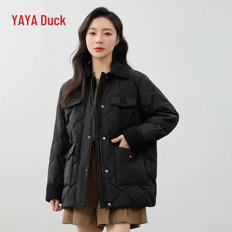 Women's Shirt Collar Short Duck Down Jacket