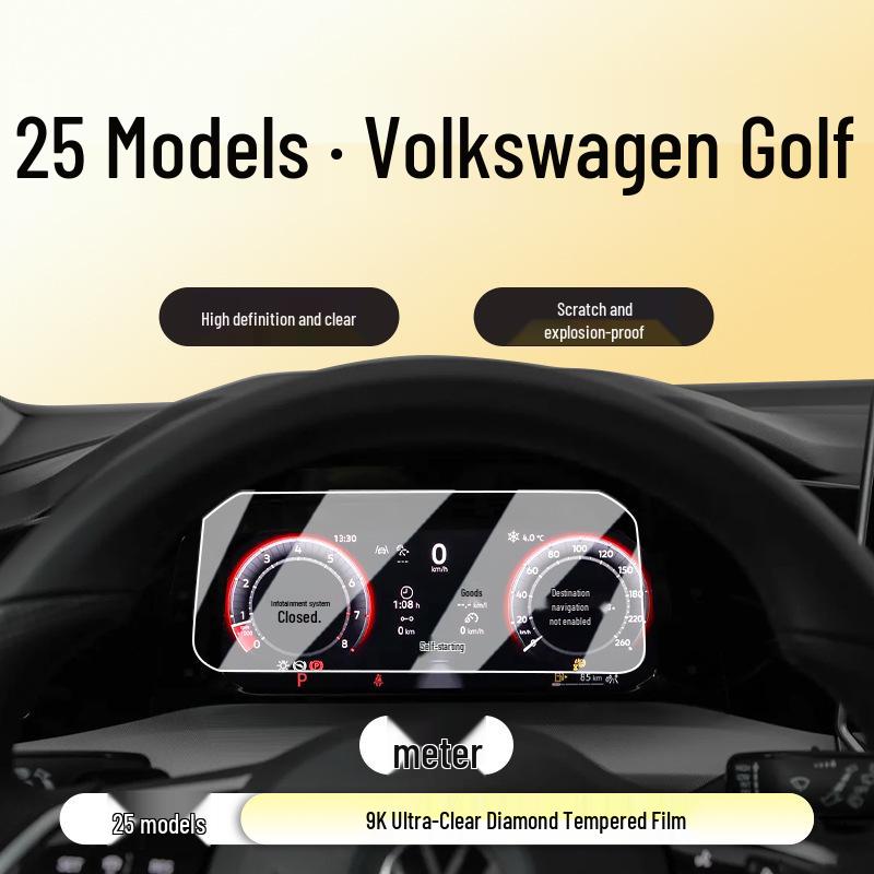 Volkswagen Golf Center Console Navigation Display Tempered Protective Film