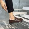 Leather Small Leather Shoes Women'S Niche British Style Retro One-Pedal Versatile Loafers Women'S Single Shoes