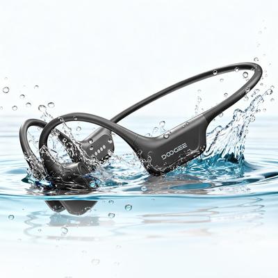 Doogee Bone Conduction Headphones, IP68 Wireless Bluetooth 5.4, Dual Drivers, Sport Open-Ear Headphones for Swimming, Running, Cycling