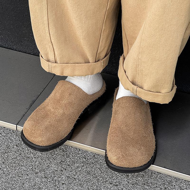 Korean version 2025 fashion retro thick heel bag head half slippers spring and summer French evening wind lazy muller single shoes