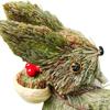 Rabbit Ornament, Artisanal Animal Statue, Easter Decoration, Small Back Basket for Bedroom, Rear