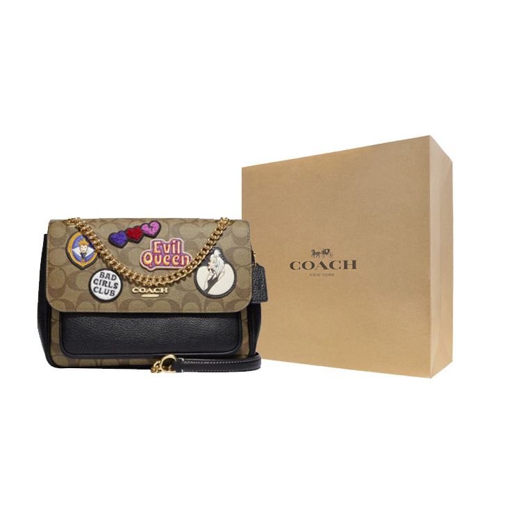 Coach X Disney Special Collaboration Klare 26 Classic Monogram Print Cartoon Character Logo Decoration Crossbody Bag Medium CC152-IME7V