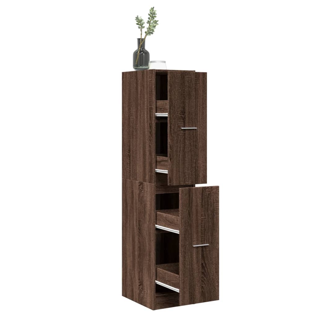 Pharmacy Cabinet Oak Effect 30 x 41 x 144.5 cm Particleboard