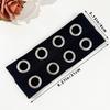 Hip-Hop Punk Style Solid Color Hollowed-Out Air Eye Metallic Stretch Headband Music Festival Rock Dark Headband Hair Accessories
