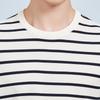 Men's Striped Mulberry Silk Blend Short Sleeve T-Shirt