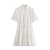 Kaslead New Arrival Women's Clothing Fashion Style Fashion Hollowed-out Embroidery Short Short Sleeve Dress 4877010