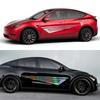 2PCS Car Door Side Stickers For Tesla Model Y PVC Vinyl Decals Waterproof Auto Body Styling DIY Decoration Stickers Accessories