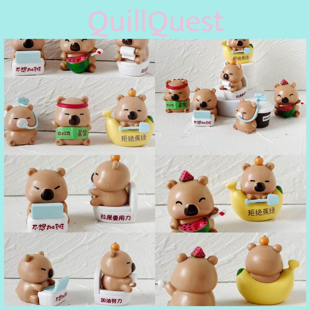 Pvc Capybara Stress Relief Figurine With Creative Desk Decor For Office And Car Use