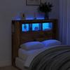 VidaXL LED Headboard Old Wood 120x18.5x103.5cm Engineered Wood, Headboard, Headboard with Shelves, Headboard 857684
