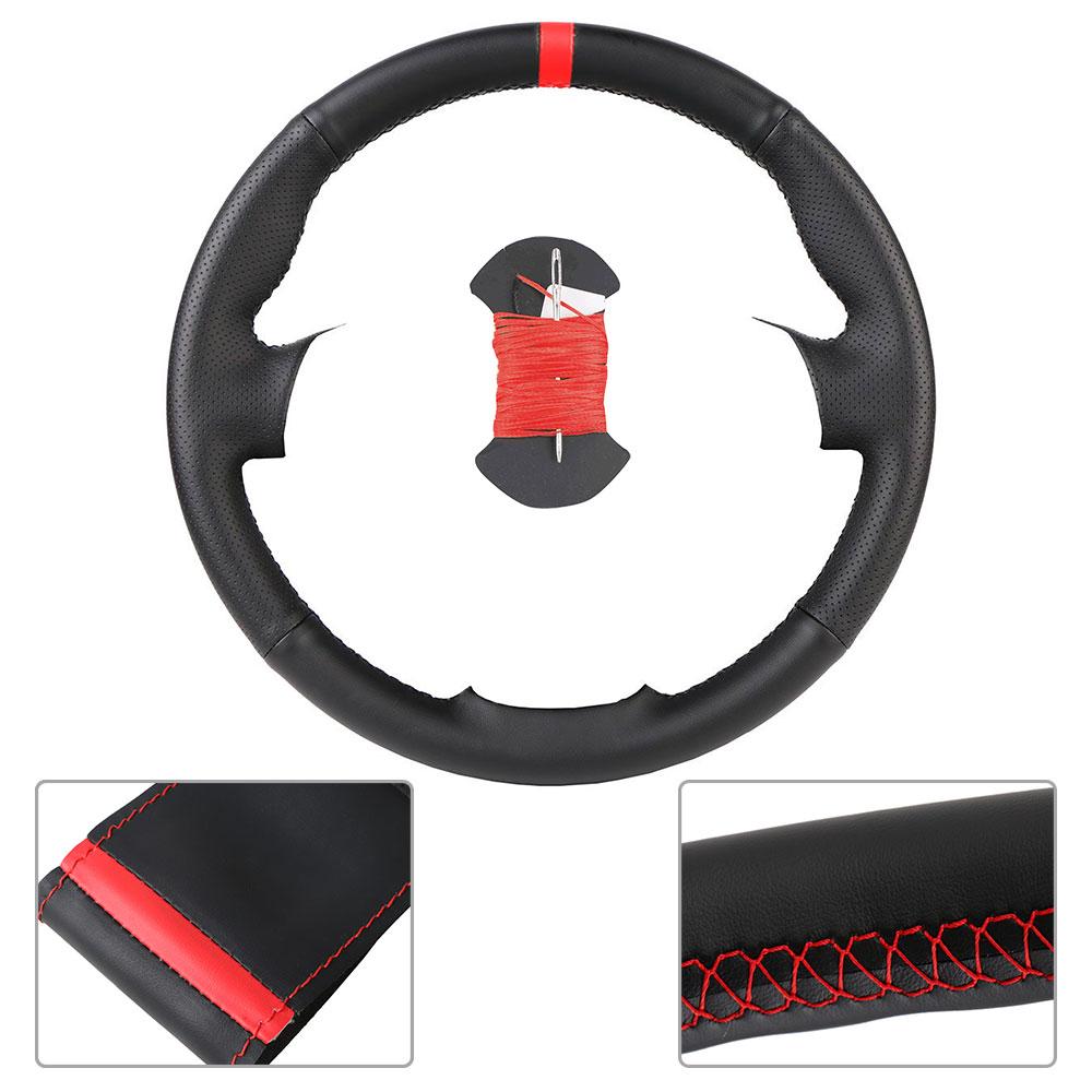 Car Steering Wheel Cover For Jeep Compass Grand Cherokee Wrangler Patriot 2012-2014 Soft Suede Leather Steering Wheel Hand-sewn
