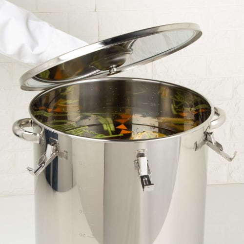Endo Shoji Commercial-Grade Stockpot, 39cm (with handle), Stainless Steel, Made in Japan, AZV7139