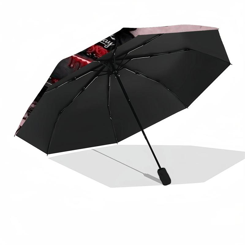 Scary Twenties Birthday Theme Automatic Umbrella, Lightweight & Portable, 8 Rib, Perfect for Outdoor Travel, Birthdays, Christmas, Gifts.