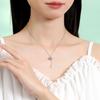 925 Sterling Silver Electroplated Heart-shaped Necklace Women Unique Design Fresh Sweet Non-fading Tassel Autumn Winter Chain