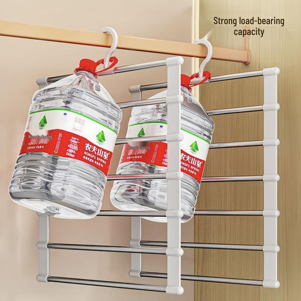 Cloud Ladder Multi-Layer Non-Slip Pant Rack: Multi-Functional Folding Hanger for Seamless, Anti-Slip Storage of Pants.