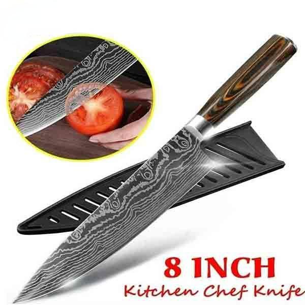 Japanese Stainless Steel Knife Kitchen Slicing Knife 8 INCH Cooking Knives Kitchen Knife