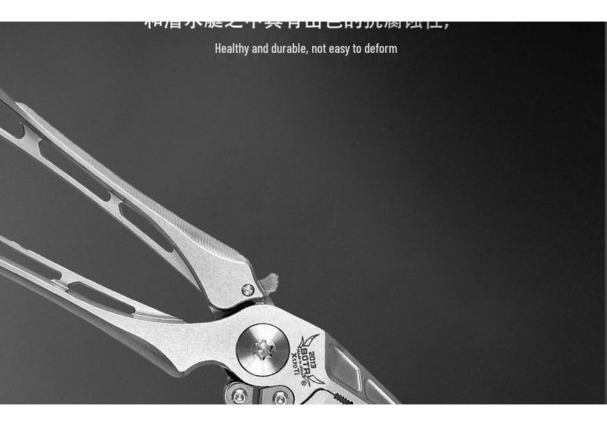 Titanium Gold Edition Multifunctional Pliers: 25 Models Pig Bait Lure, PE Line Scissors, Hook Remover, Precision Forged Split Ring Opener.